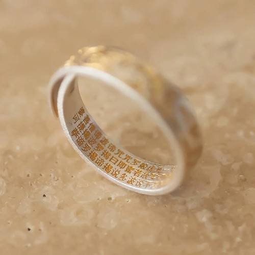 Buddha Stone Gold-Painted Peaceful Ring Buddha Stone Gold-Painted Peaceful Ring