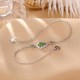 925 Sterling Silver Hetian Cyan Jade Gourd Luck Set 925 Sterling Silver Hetian Cyan Jade Gourd Luck Set
