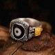 925 Silver Zakiram Goddess Dzi Bead Protection Ring