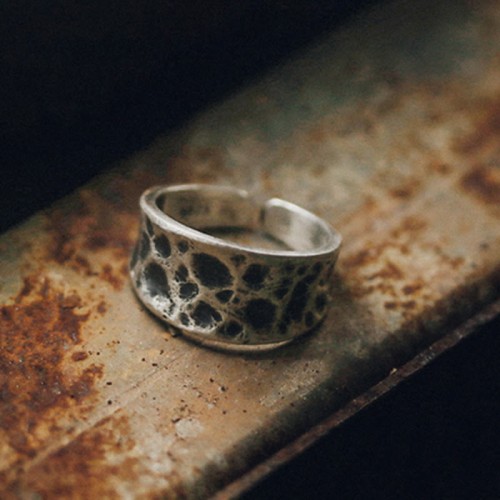 925 Silver Bump Texture Protection Ring
