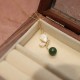 Butterfly Tridacna Stone Cyan Jade Jewelry Set Butterfly Tridacna Stone Cyan Jade Jewelry Set