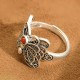 925 Sterling Silver Red Agate Butterfly Set