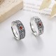 925 Sterling Silver Red Agate Logical Thinking Ring