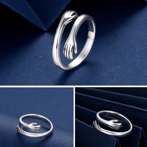925 Silver Love Hug Thumb Ring 925 Silver Love Hug Thumb Ring