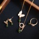 Cyan Jade Tridacna Butterfly Healing Set