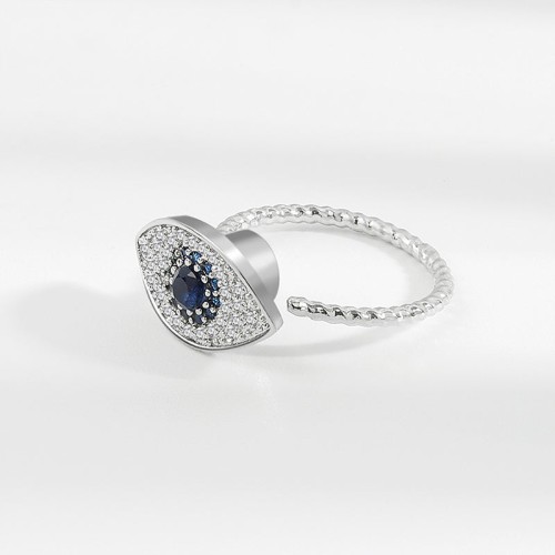 925 Sterling Silver Evil Eye Protection Ring