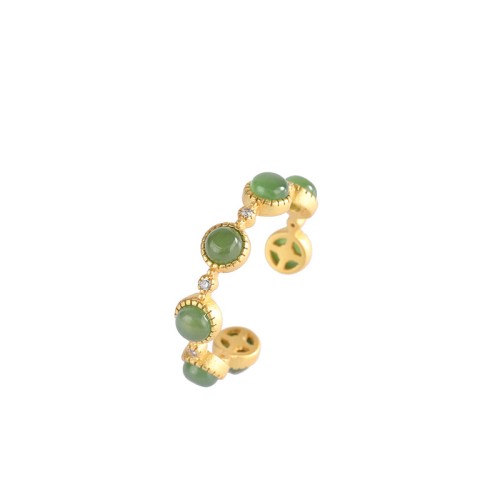 Cyan Jade Healing Adjustable Ring Cyan Jade Healing Adjustable Ring
