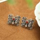 925 Sterling Silver Red Agate Butterfly Set