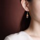 925 Silver Plated Amber Pearl Confidence Ring Set