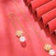 925 Silver Hetian Jade Cherry Blossom Luck Set