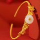 925 Sterling Silver Hetian Jade Plum Blossom Luck Set 925 Sterling Silver Hetian Jade Plum Blossom Luck Set
