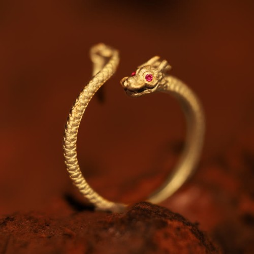 Vintage Year of the Dragon Protection Ring
