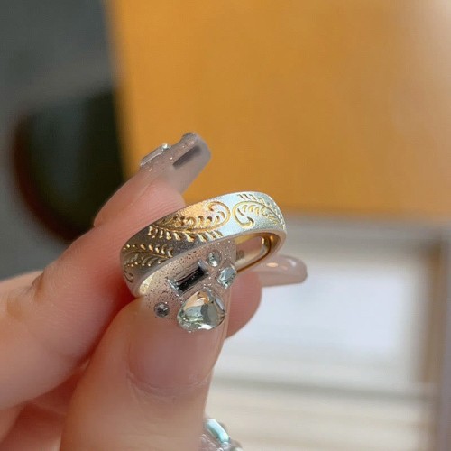 Buddha Stone Gold-Painted Peaceful Ring Buddha Stone Gold-Painted Peaceful Ring