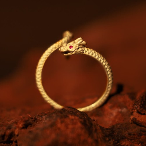 Vintage Year of the Dragon Protection Ring