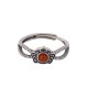 925 Silver Red Agate Logical Thinking Ring