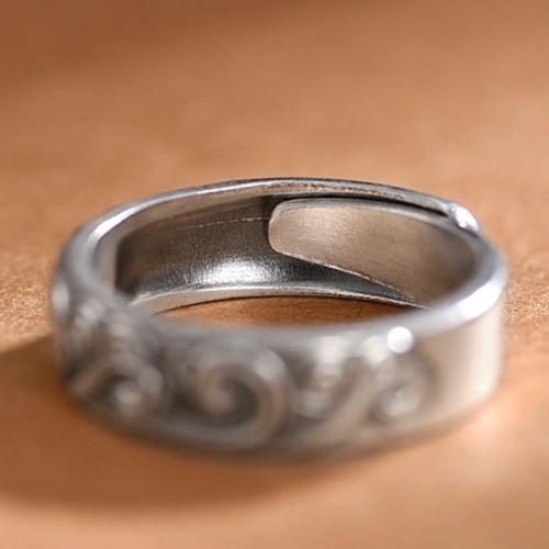 999 Silver Auspicious Clouds Blessing Ring 999 Silver Auspicious Clouds Blessing Ring