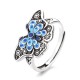 Blue Butterfly Love Ring Blue Butterfly Love Ring