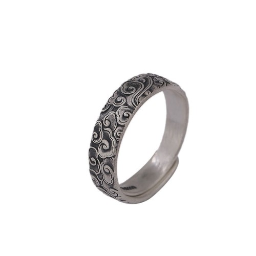 999 Sterling Silver Lotus Plum Blossom Enlightenment Ring 999 Sterling Silver Lotus Plum Blossom Enlightenment Ring