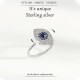 925 Sterling Silver Evil Eye Protection Ring
