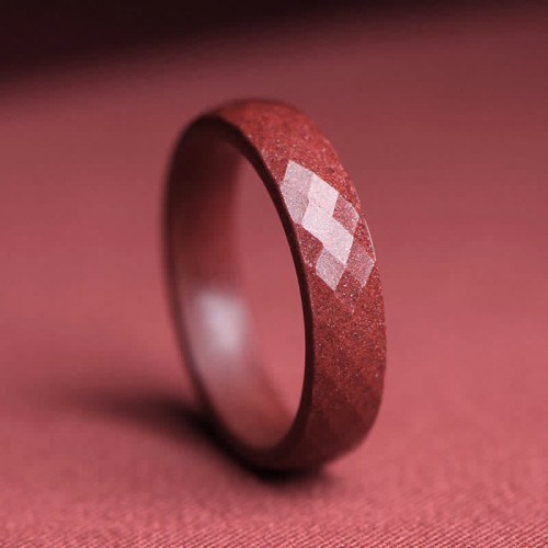 Cinnabar Om Mani Padme Hum Blessing Ring