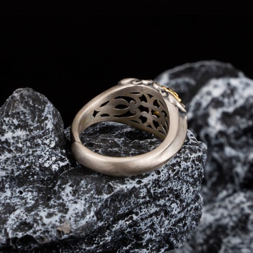 925 Sterling Silver Tibetan Skull Protection Ring 925 Sterling Silver Tibetan Skull Protection Ring
