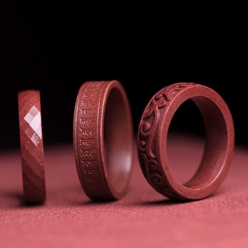Cinnabar Om Mani Padme Hum Blessing Ring