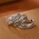 999 Sterling Silver Lotus Plum Blossom Enlightenment Ring 999 Sterling Silver Lotus Plum Blossom Enlightenment Ring