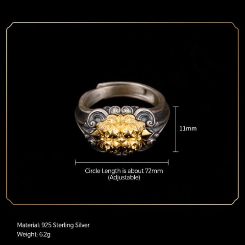 925 Sterling Silver Tibetan Skull Protection Ring 925 Sterling Silver Tibetan Skull Protection Ring