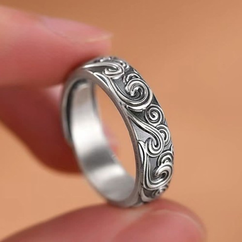 999 Silver Auspicious Clouds Blessing Ring 999 Silver Auspicious Clouds Blessing Ring