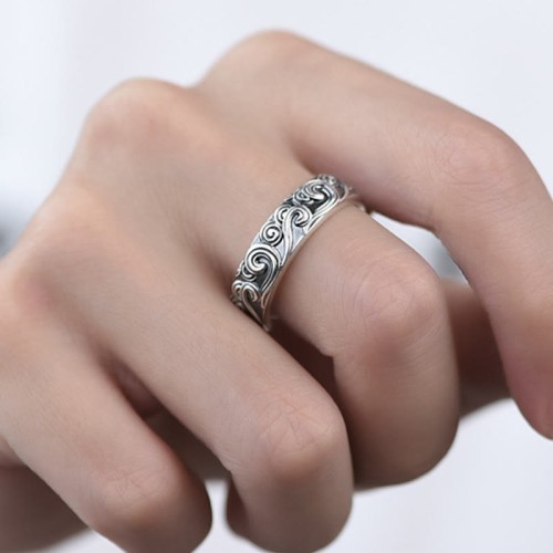999 Silver Auspicious Clouds Blessing Ring 999 Silver Auspicious Clouds Blessing Ring