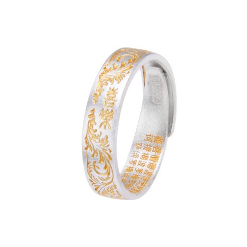 Buddha Stone Gold-Painted Peaceful Ring Buddha Stone Gold-Painted Peaceful Ring