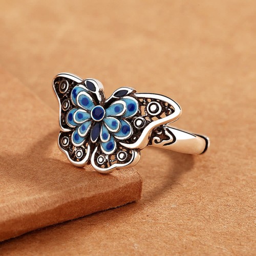 Blue Butterfly Love Ring Blue Butterfly Love Ring