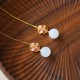 925 Silver Hetian Jade Cherry Blossom Luck Set