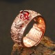 Feng Shui PiXiu Red Garnet Wealth Ring