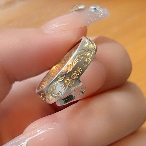 Buddha Stone Gold-Painted Peaceful Ring Buddha Stone Gold-Painted Peaceful Ring