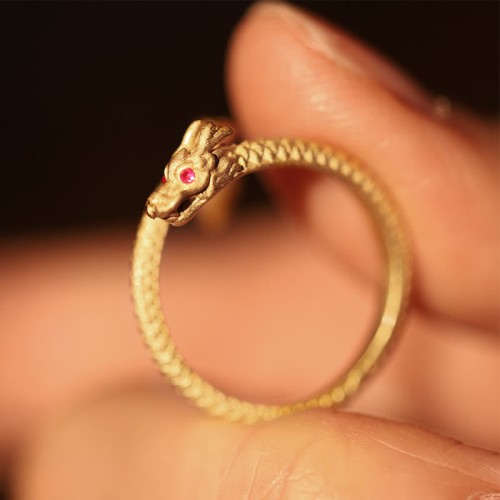 Vintage Year of the Dragon Protection Ring