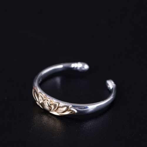 925 Silver Lotus Flower New Beginning Ring