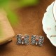 925 Sterling Silver Red Agate Butterfly Set