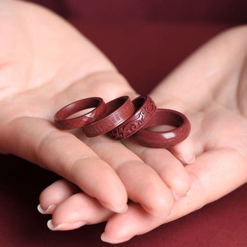 Cinnabar Om Mani Padme Hum Blessing Ring