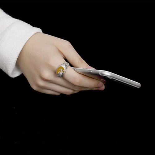 Citrine Lotus Blessing Ring