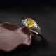 Citrine Lotus Blessing Ring
