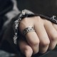 925 Silver Bump Texture Protection Ring