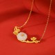 925 Sterling Silver Hetian Jade Plum Blossom Luck Set 925 Sterling Silver Hetian Jade Plum Blossom Luck Set
