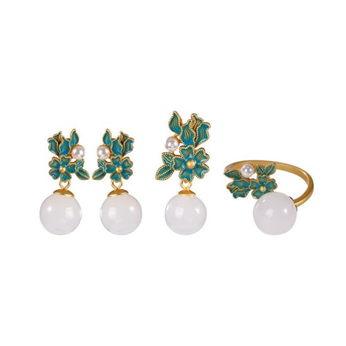 White Jade Pearl Blessing Set White Jade Pearl Blessing Set
