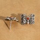 925 Sterling Silver Red Agate Butterfly Set