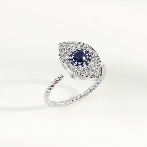 925 Sterling Silver Evil Eye Protection Ring