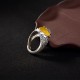 Citrine Lotus Blessing Ring