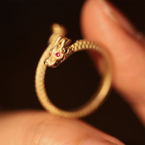 Vintage Year of the Dragon Protection Ring