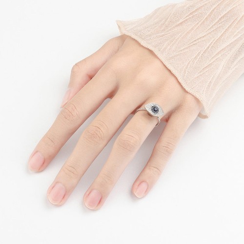 925 Sterling Silver Evil Eye Protection Ring