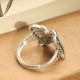925 Sterling Silver Red Agate Butterfly Set